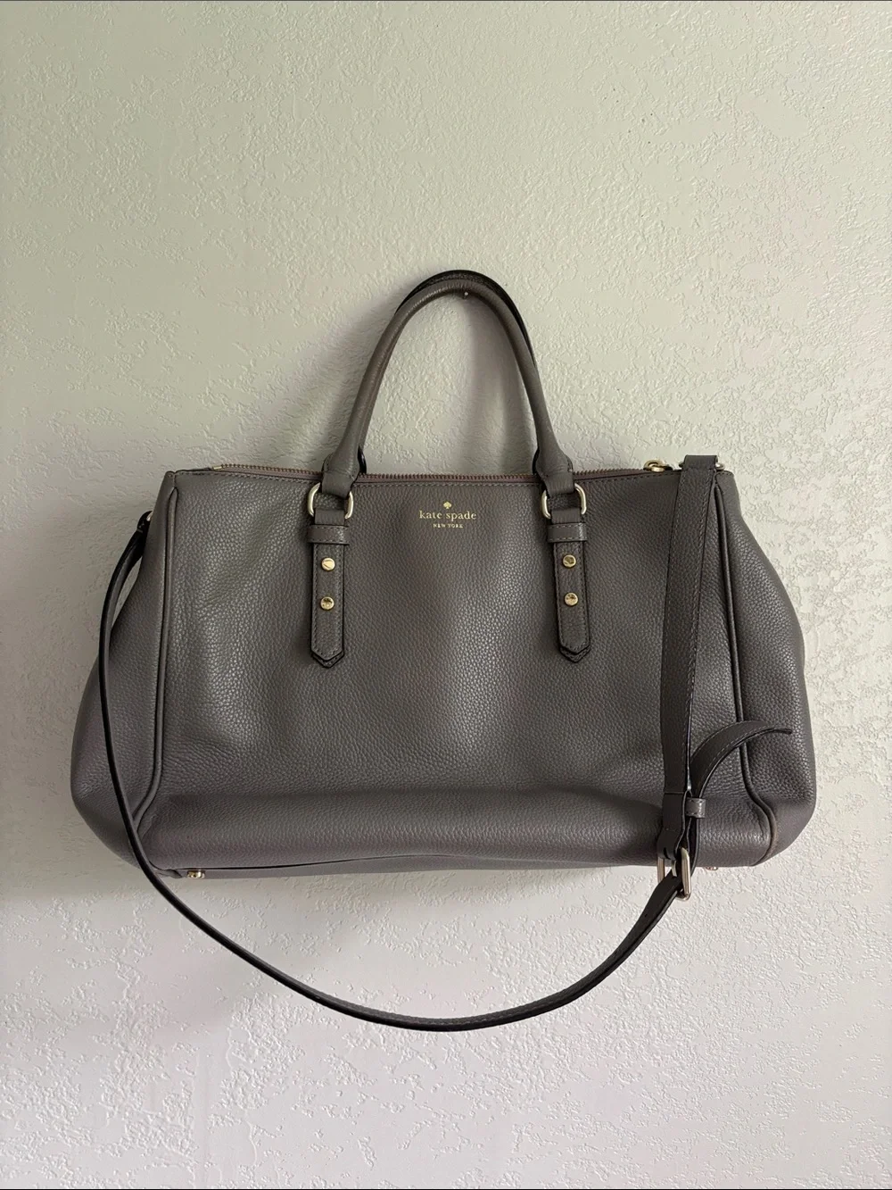 Kate Spade Mulberry Street Leighann Large Pebbled Leather Satchel